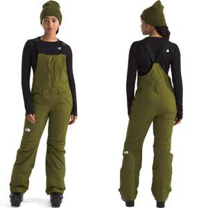 The North Face Women's Freedom Insulated Bib Pants in Forest Olive Sz XL